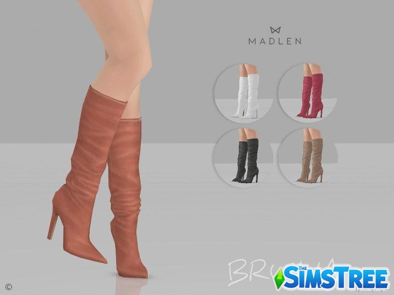 Женские сапоги Brulia от MJ95 для Sims 4