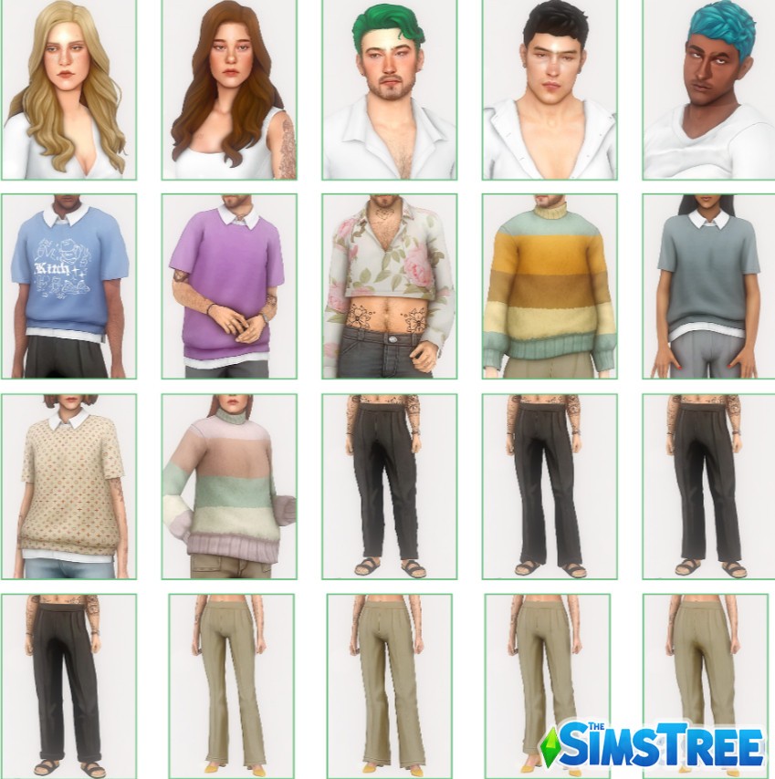 Коллекция одежды «Старшая школа» от AdrienPastel для Sims 4