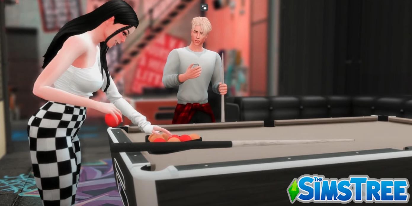 Мод «Бильярд» от UTOPYA для Sims 4