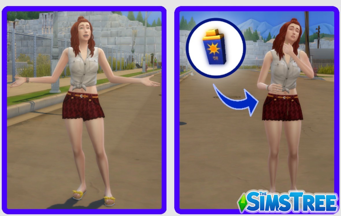 Мод «Загар и ожоги v1.9.24» от kuttoe для Sims 4